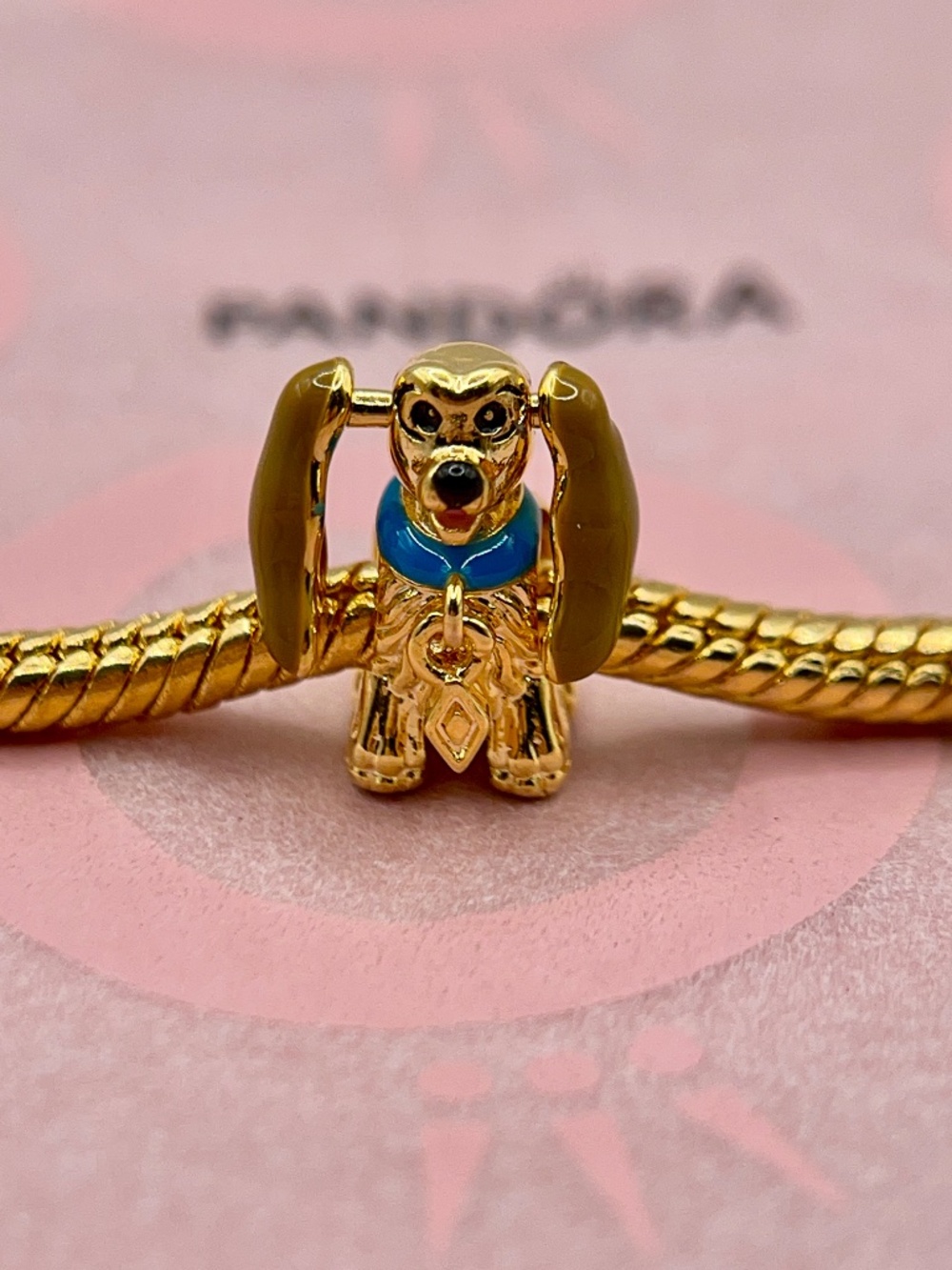 Pandora Disney Lady and the Tramp Lady Gold-Plated Charm - Picture 7 of 8